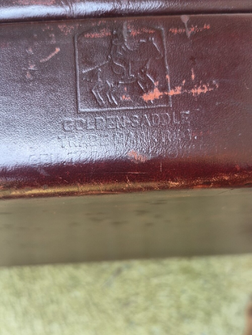 Classic Brown Leather Briefcase with Gold Hardware - Picture 14 of 15